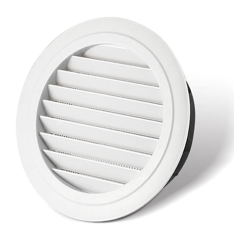 Decorative Air Vent Cover Round Ventilation Grill Outlet with Built-in Screen Mesh Adjustable Outlet for Wall Ceiling