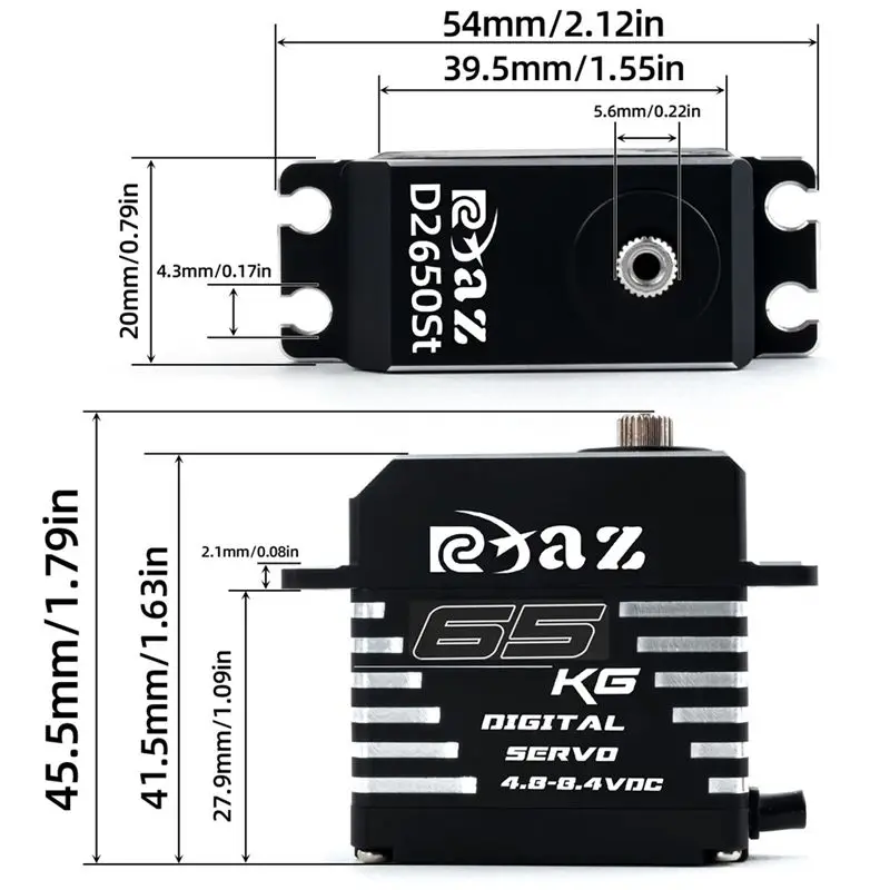 B78B-RCXAZ Brushless Digital Servo HV Large Torque Steel Metal Gear Waterproof IPX8 Motor For RC Car Xmaxx Crawler Robot Parts view 6