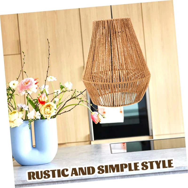 【Must-Haves】Rattan Lampshade For Home Table Lamp Lampshade Bedside Table Lamp Manual Paper Rope