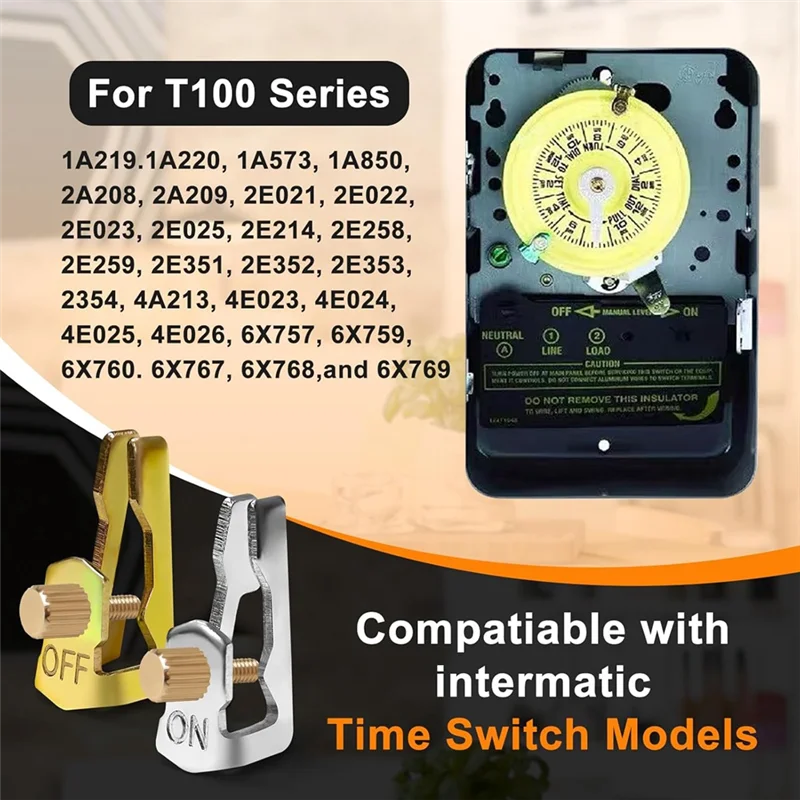 Y17A Time Switch Replacement Trippers Kit Compatible With For Intermatic-156T1978A For T100 Series Pool Time On Off Clips