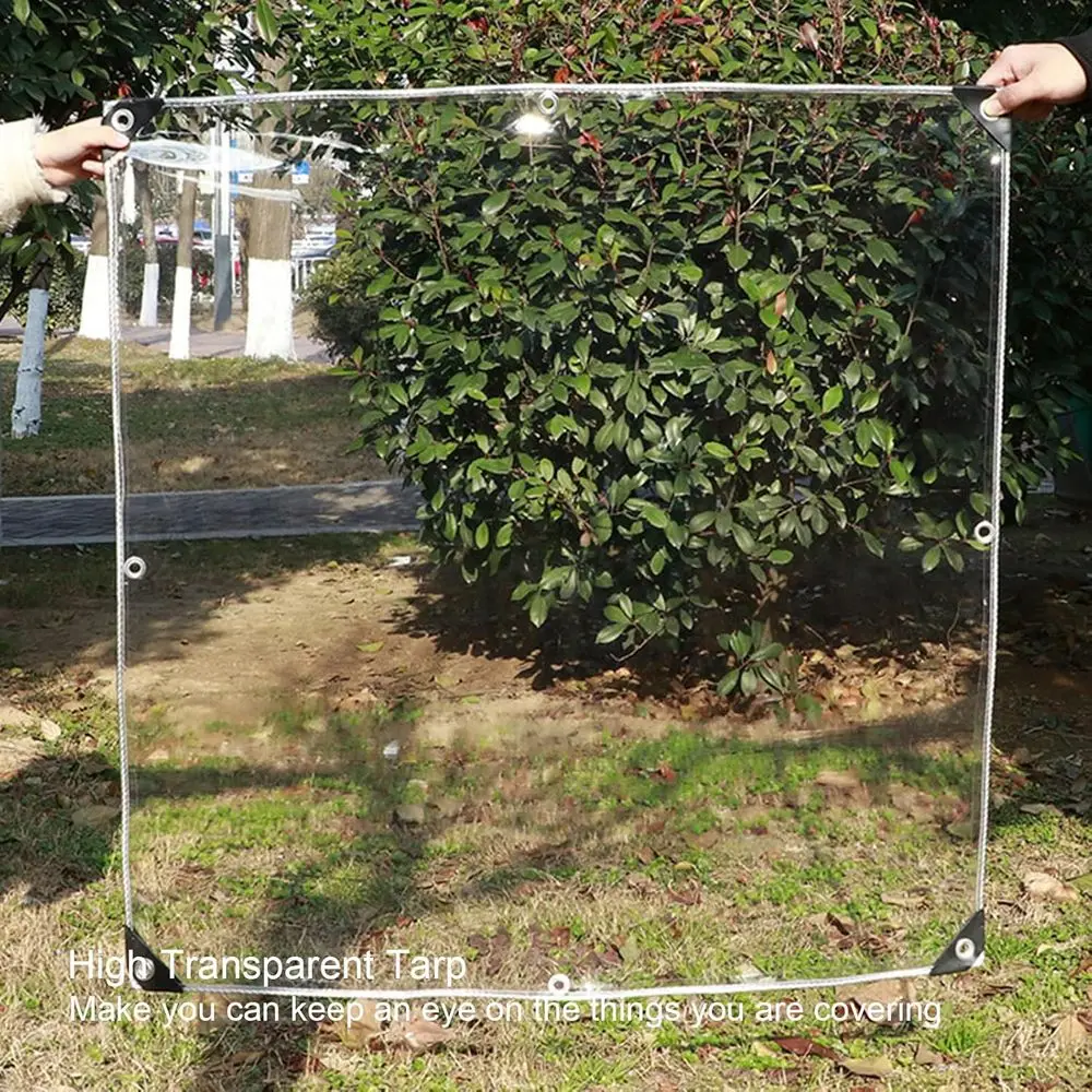 قماش القنب عالي التحمل مقاوم للماء مقاس 10 × 12 قدمًا مع حلقات للاستخدام الخارجي - غطاء فينيل سميك 12 ميلًا ومقاوم للأشعة فوق البنفسجية والرياح #3