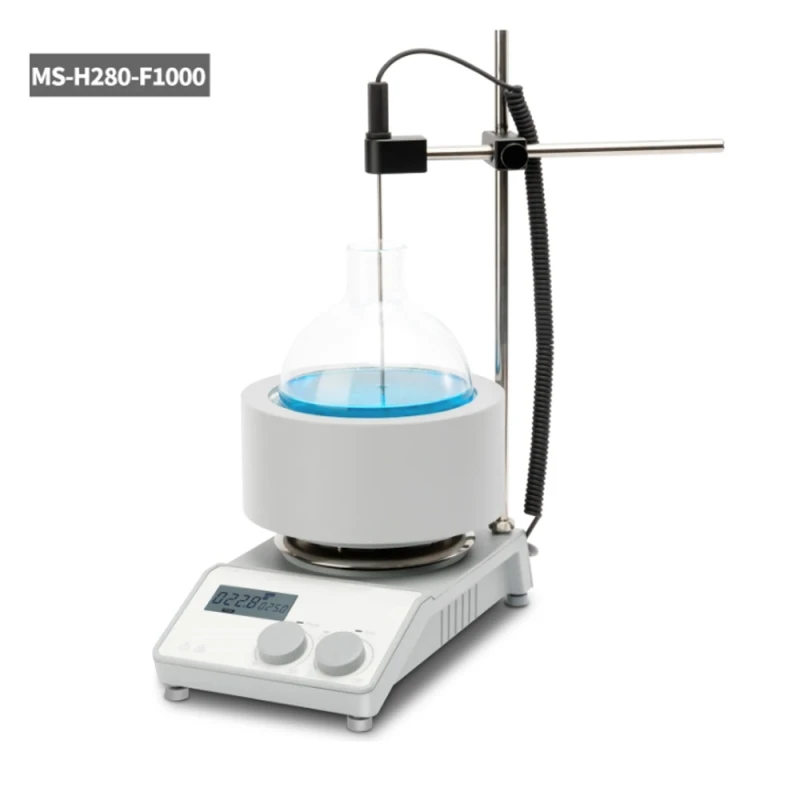 IKEME Magnetic Stirrer LCD Digital Laboratory Mixer 100ml 250ml 500ml1000ml Hot Plate With Electric Heating Mantle Lab Equipment
