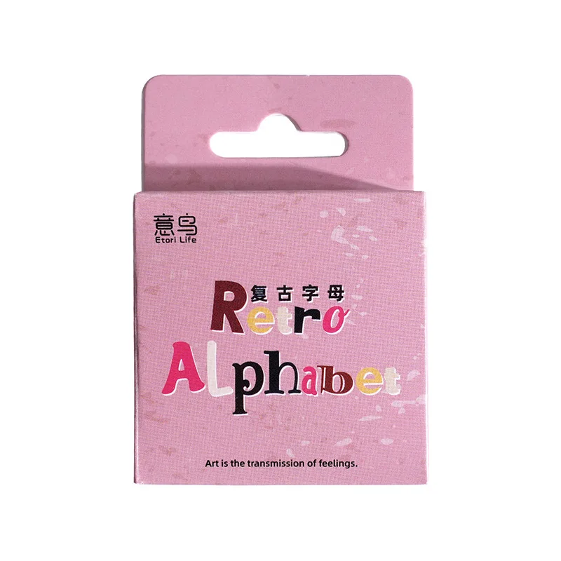 52pcs Retro Colorful English Letter Sticker DIY Decorative Diary Notebook Phone Scrapbook Cute Stickers Cheap Kawaii Stationery