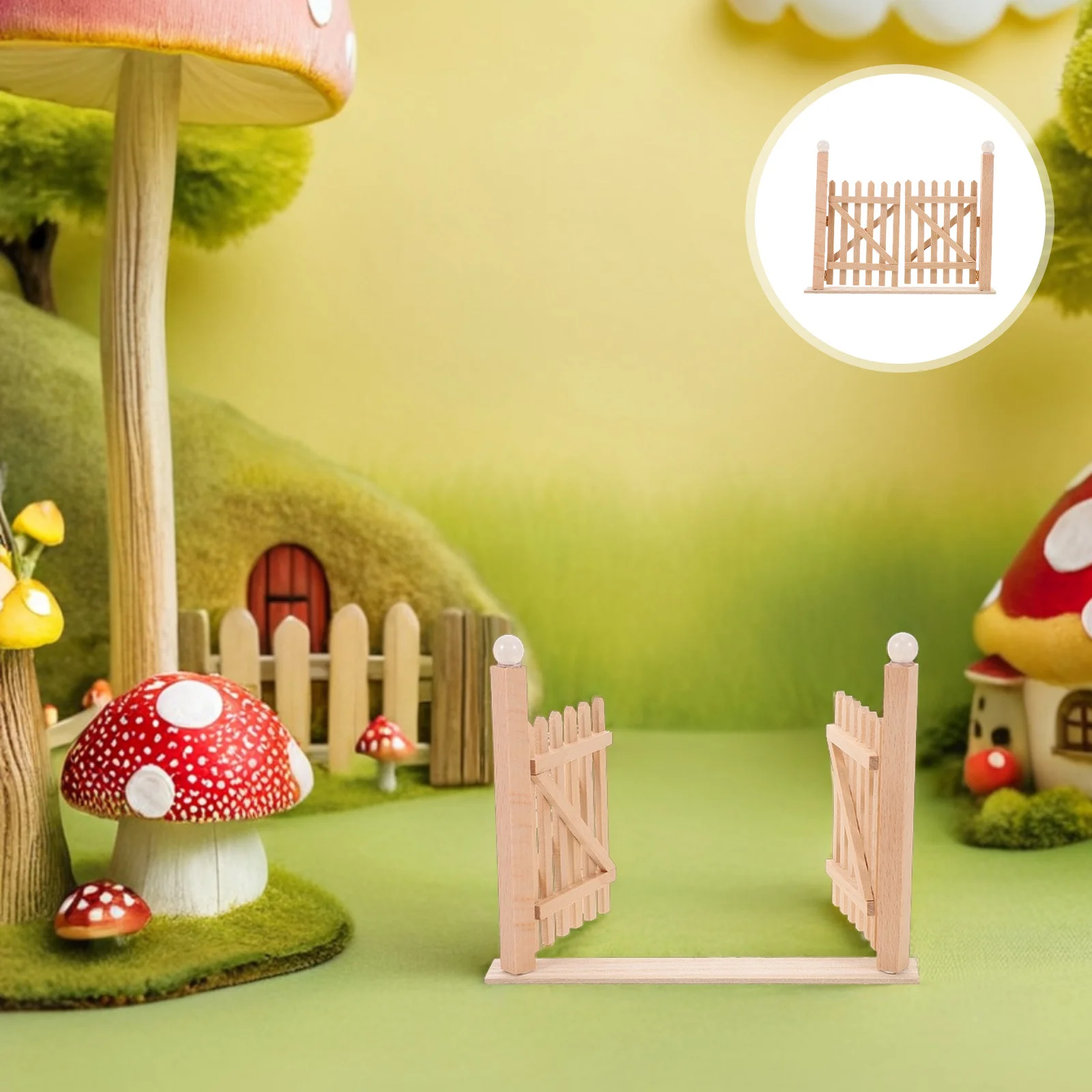 Drzwi z litego drewna w skali 1:12, dwuskrzydłowe, do domku dla lalek, scena ogrodowa, miniaturowe drzwi do domku dla lalek, zestaw akcesoriów DIY