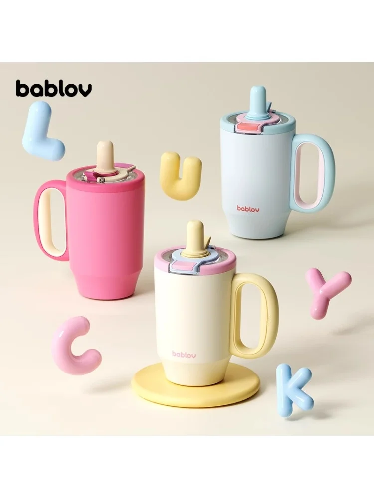 

Термос Bablov Large Capaci Cerc с крышкой для офиса, женская кофейная кружка, термокружка, защита от холода, защита от протекания