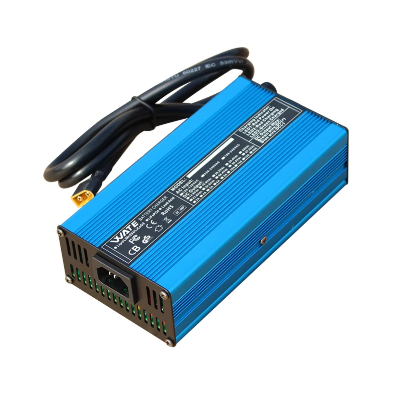 شاحن 14.6 فولت 25 أمبير مع غلاف ألومنيوم ذكي مناسب لشحن بطارية LiFePO4 4S 12.8 فولت 12 فولت