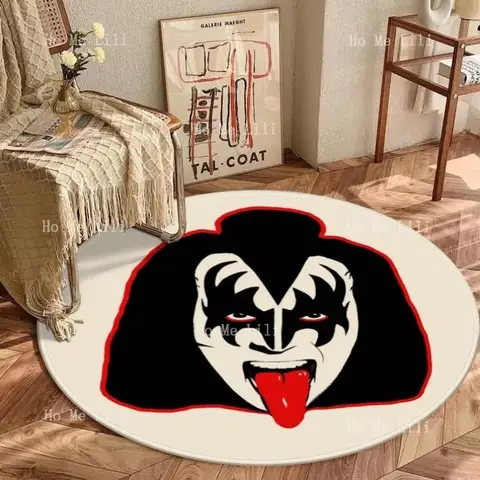 UBN33Gene Simmons In Kiss Mat 라운드 러그9Hb^