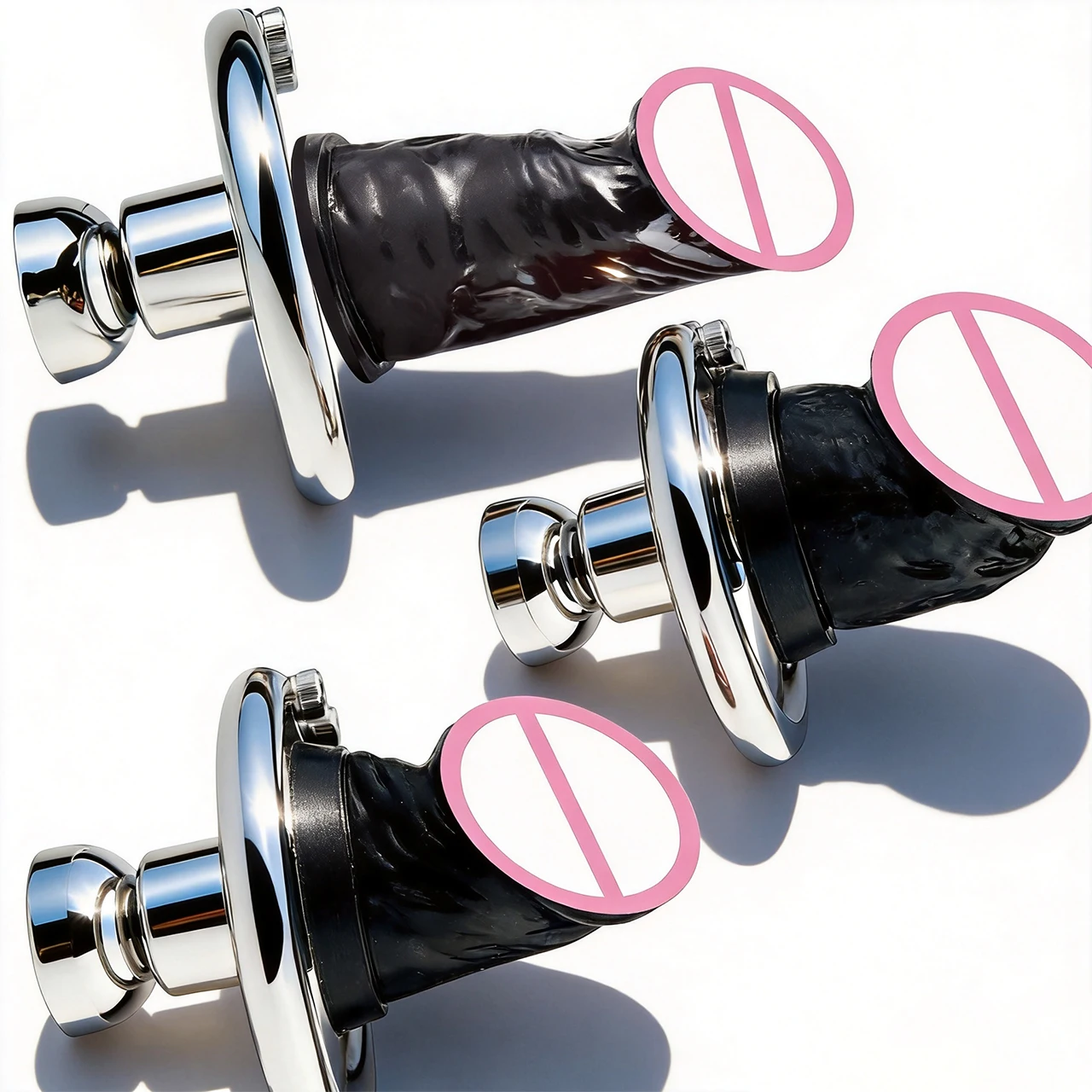 FRRK Hex Lock Negative Chastity Cage Metal Frame 3Pcs Silicone Dildo Urethral Structure BDSM Intimate Wearable Restraint Toys