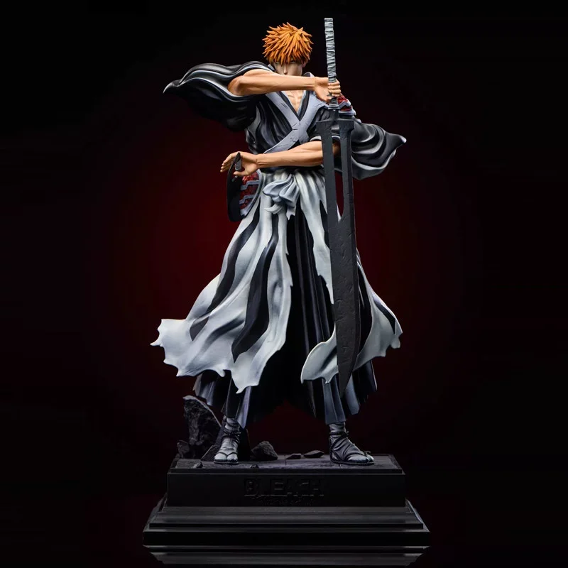 35cm Bleach Dual Blades Ichigo Kurosaki Figuur Duizendjarige Bloedoorlog Anime Beeldje Bureau Ornament Verzamelmodel Speelgoed Jongens Cadeau