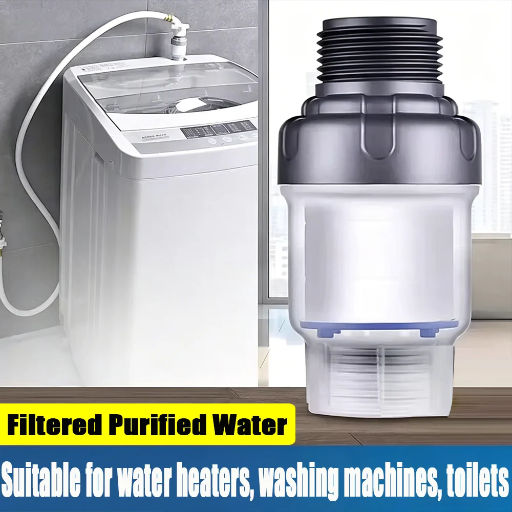 G3/4 Interface Washing Machine Water Purifier PP Cotton Filter  Remove Heavy Metal Chlorine Fluoride Filtered Soften Hard Water