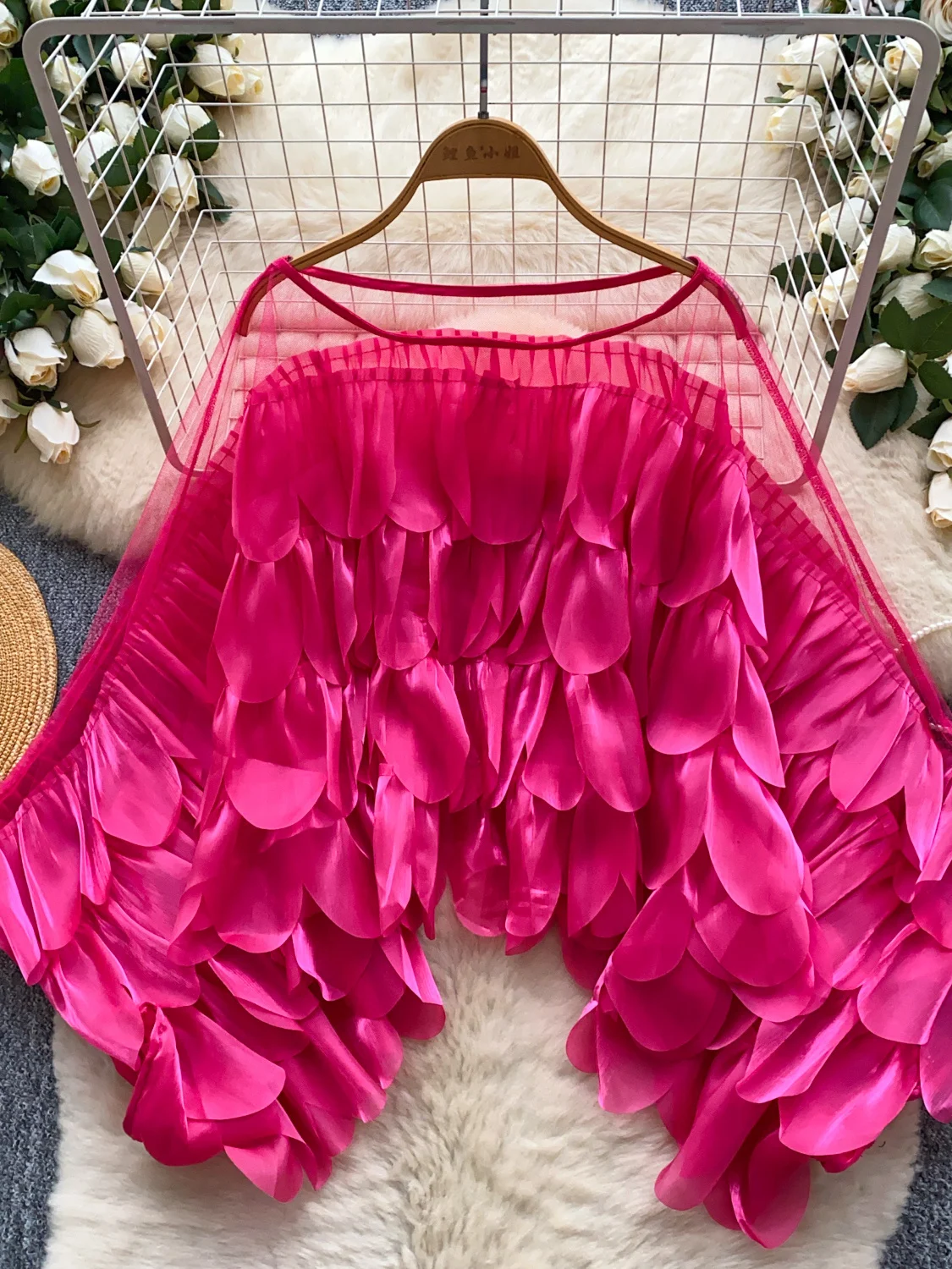 

Women's Rose Red Shirts Blouses Y2k 2000s Top Aesthetic Vintage Elegant Long Sleeve 3D Floral Shirt Fashion Chic Clothes Autumn