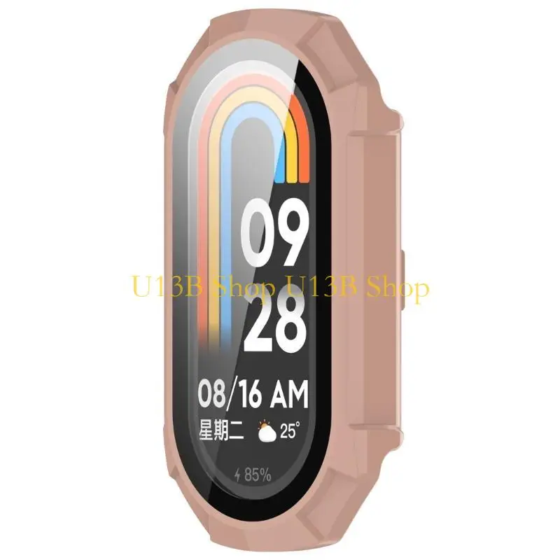 U13B для Mi-Band 8 PC Screction Protector Protector Protecter+Case All-включенная бампер-оболочка