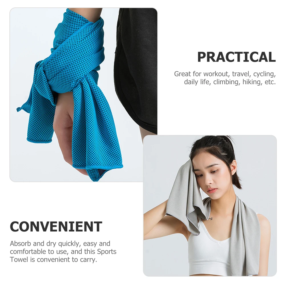 

4 Pcs Sports Cold Towel Fitness Fiber Camp Towels Quick Dry Backpacking