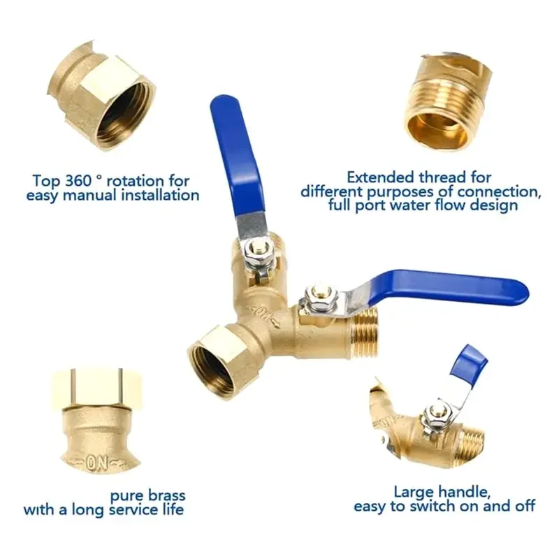 yesABDR-Water Hose Splitter 2 Way Heavy Duty,3/4