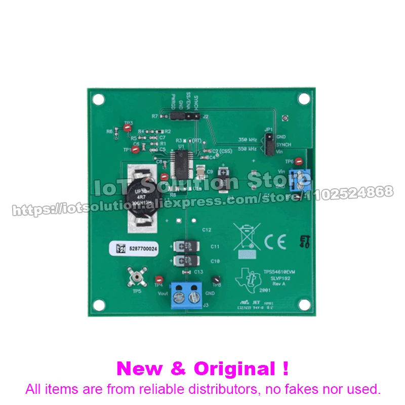 TPS54610EVM-192 6-A, 3-6 Vin DC/DC Converter with Adjustable Output Down to 0.9V