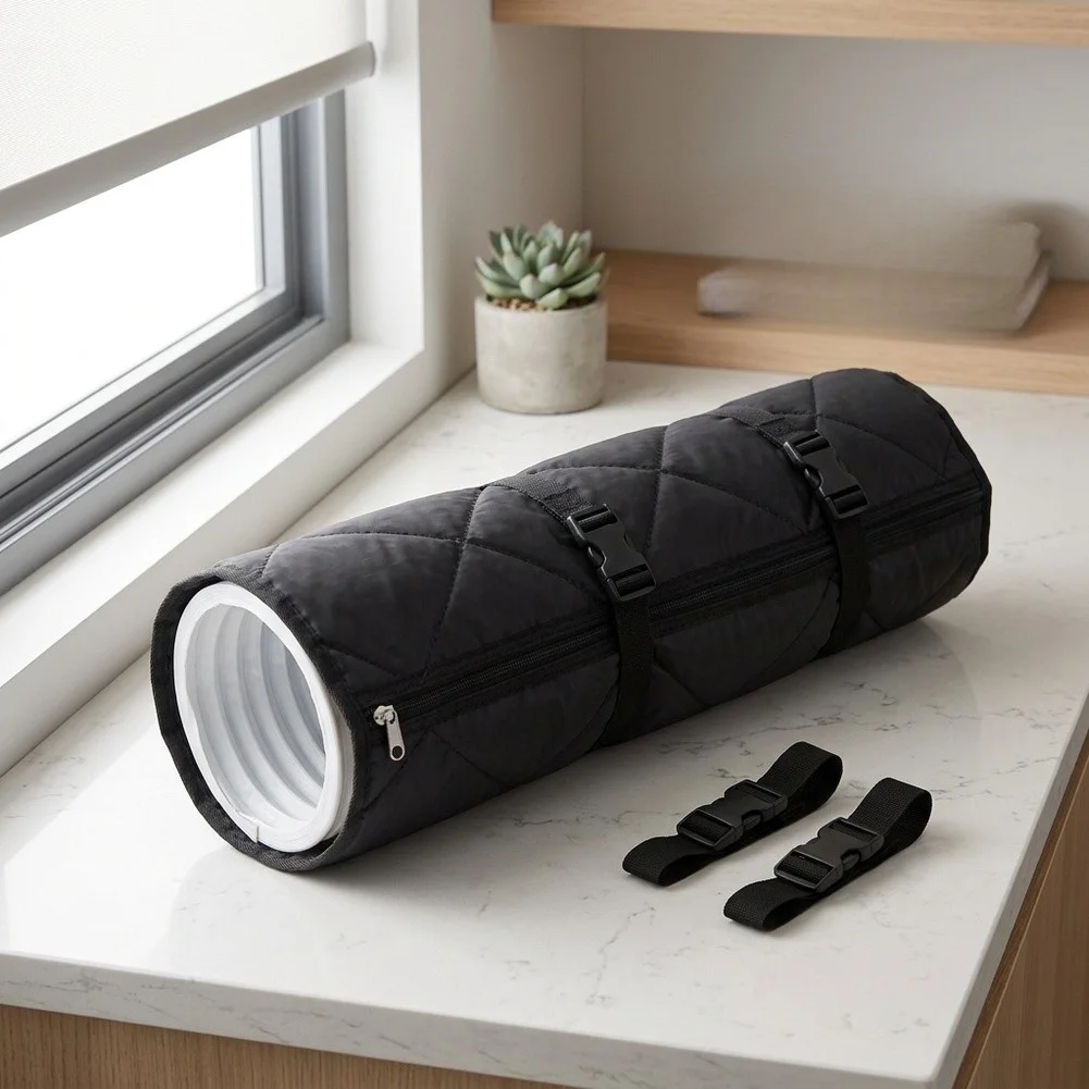 Portable Air Conditioner Insulation Sleeve - 150 x 53 cm Protective Cover for AC Hose with Zipper and Strap System