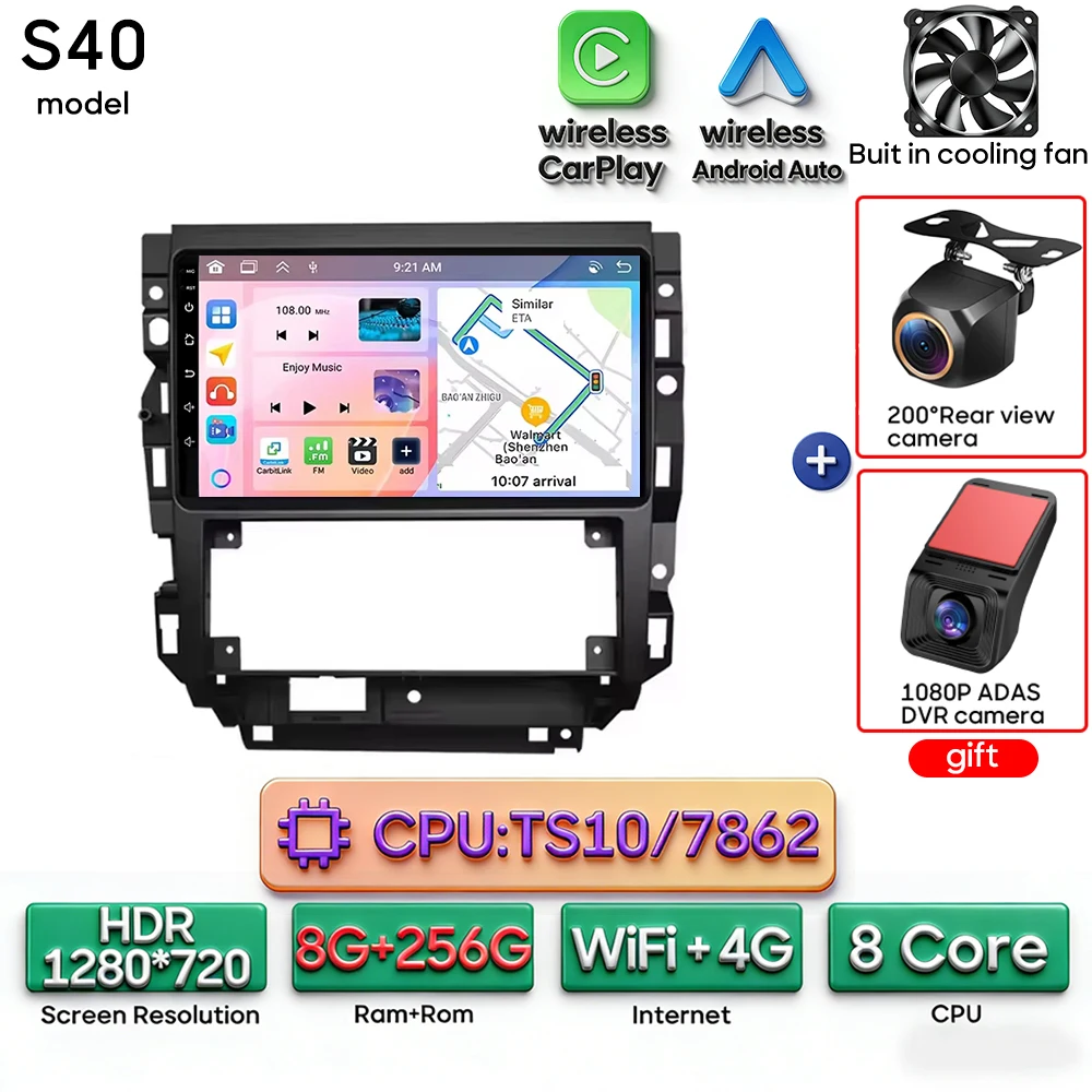 Android autoradio multimediaspeler met Carplay, auto navigatie, GPS, Wifi, 2din voor Volkswagen Golf 4 Jetta MK4 2002-2006