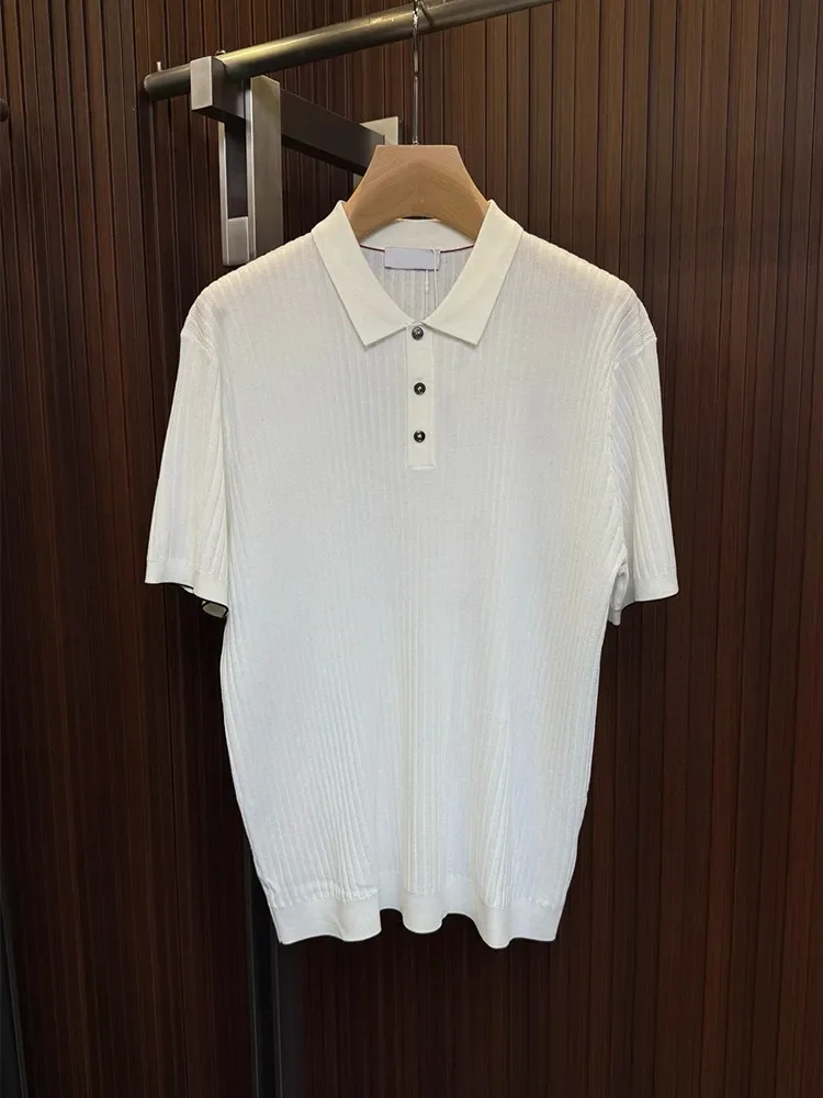 Italy BC cotton yarn breathable casual old money wind short sleeve polo shirt 26SS