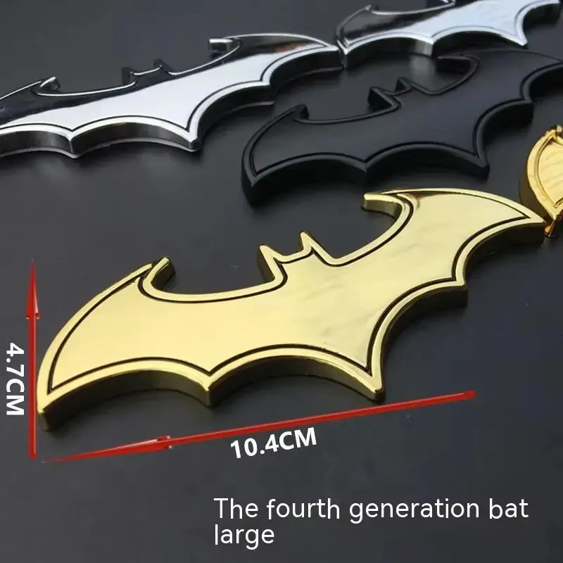ملصق لاصق لشارة شعار صندوق السيارة متعدد الألوان ثلاثي الأبعاد من Marvel Comics Batman - هدية عيد ميلاد معدنية لملحقات السيارات