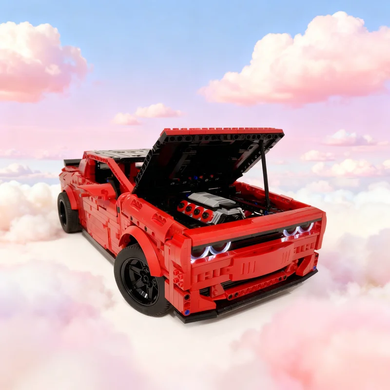 

2499pcs MOC Dodge Demon Technical Model Building Blocks Creative DIY Gift Display Decor Assemble Premium Adult Kids Desk Home