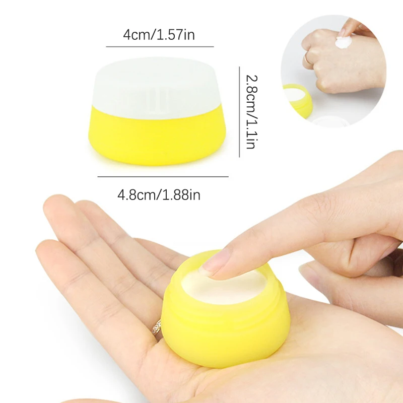 Barattoli di crema in Silicone da 20ml vasi vuoti riutilizzabili bottiglie di crema per il viso Dispenser portatile contenitori da viaggio a prova di perdite per articoli da toeletta