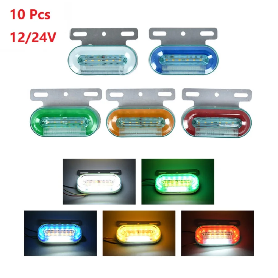 

10PCS 12V 24V LED Side Marker Lights External Lights Signal Indicator Lamps Warning Tail Light 3 Modes for Car Truck Lorry RV