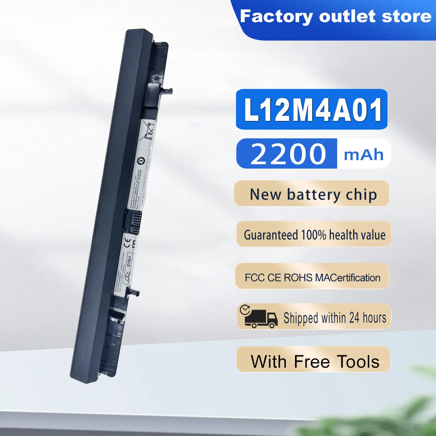 DXT New LaptopBattery L12M4A01For L12L4E01 L12M4A02 L12M4E01 L12S4A02 L12S4E01For Lenovo IdeaPad G400S G405S G410S G510S G40-70