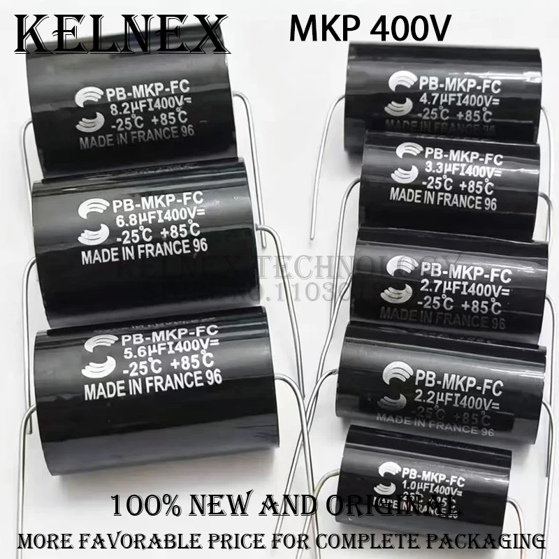1Pcs MKP Capacitor Audiophiler Kondensotor HIFI Fever Electrodeless Audio Metal Film 400V 630V 1.5UF 1.8UF 2.2UF 3.3UF 4.7UF