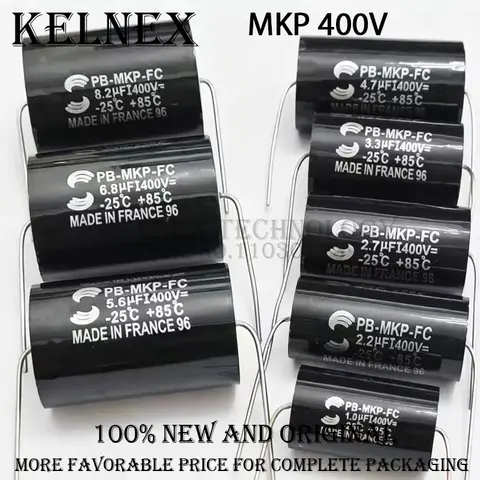 Capacitor Audio MKP 1Pcs MKP Capacitor Audiophiler Kondensotor HIFI Fever Electrodeless Audio Metal Film 400V 630V 1.5UF 1.8UF 2.2UF 3.3UF 4.7UF