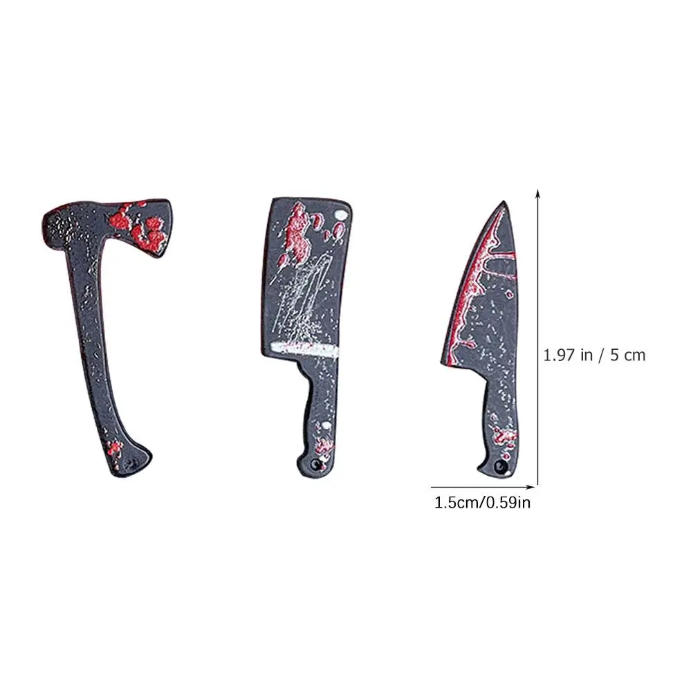 6 pçs decoração cena em miniatura adereços tesoura casa decorações de halloween homem