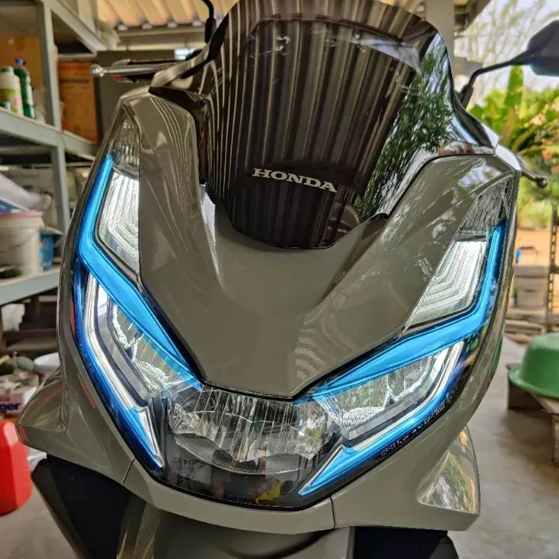 Pelindung lampu depan motor, aksesori pelindung lampu depan, lapisan pelindung goresan Cluster motor, untuk 2021-2023 Honda PCX160 PCX 160