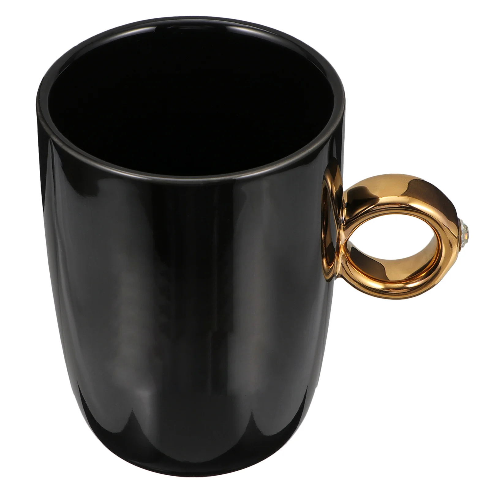

1Pcs Couple Porcelain Mug Ceramic Water Cup Ring Handle Coffee Tea Tea Cup Gift Box Romantic Gift Couple Ring Mug