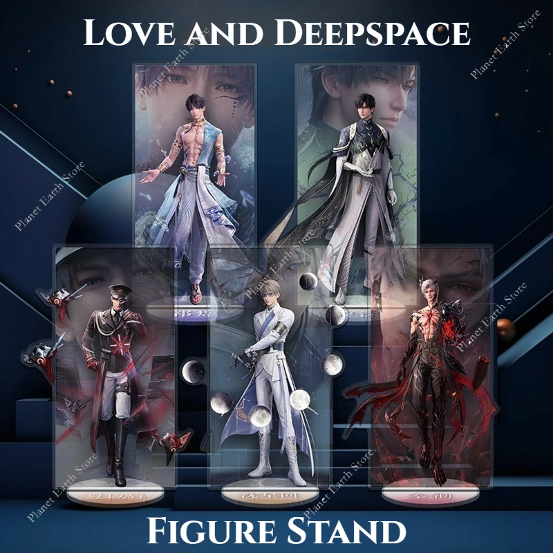 

Game Love and Deepspace Anime Figure Stand Sylus Rafayel Zayne Xavier Caleb Cartoon Color Window Semi-transparent Stand Gifts