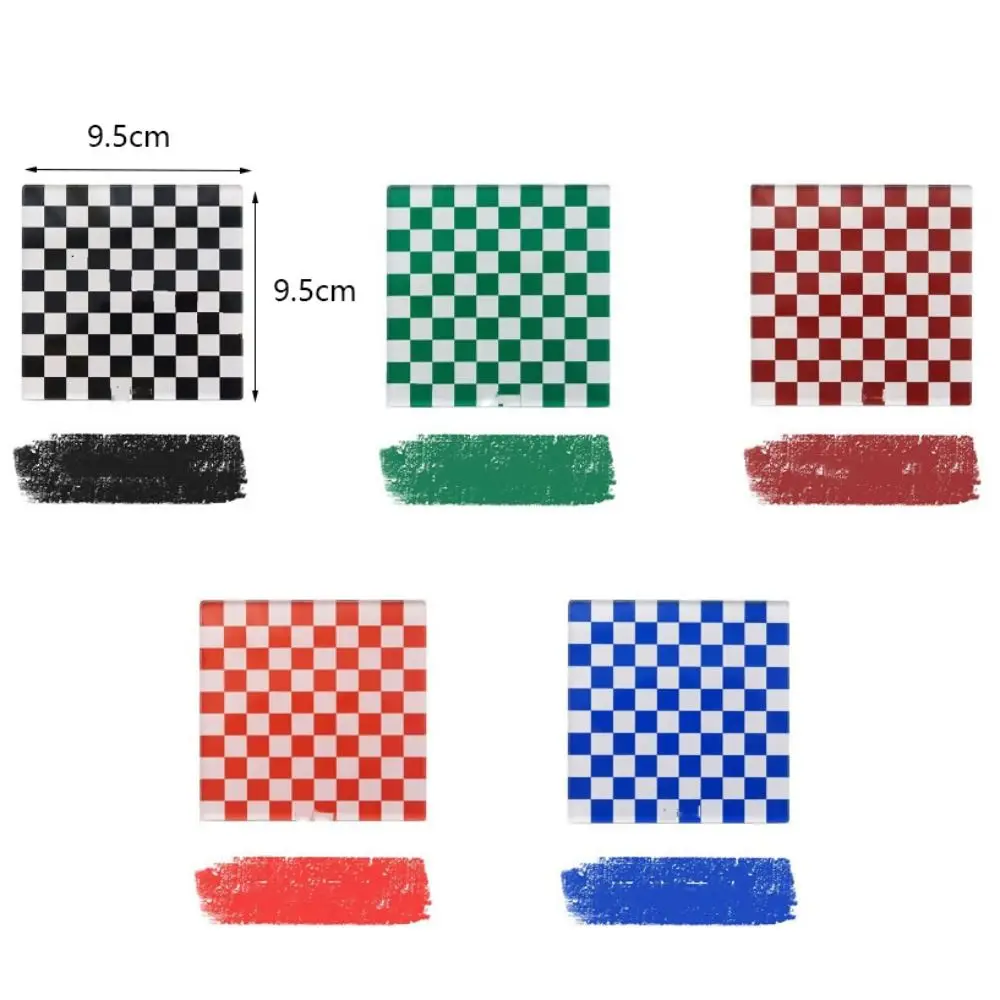 Acrylic Square Checkerboard Placemat Anti-scalding Waterproof Chessboard Coaster Nordic Heat Insulation Cup Mat Cafe