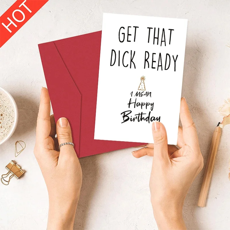 

Funny Naughty Birthday Greeting Card, Humorous Adult Bday Card with Sarcastic Quote for Friend
