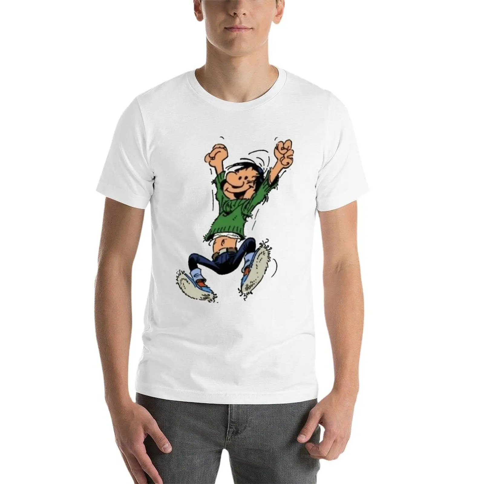 Gaston Lagaffe Graphic in vendita t-shirt girocollo Sport Top Tee Unique Funny Sarcastic Aactivity Competition taglia USA