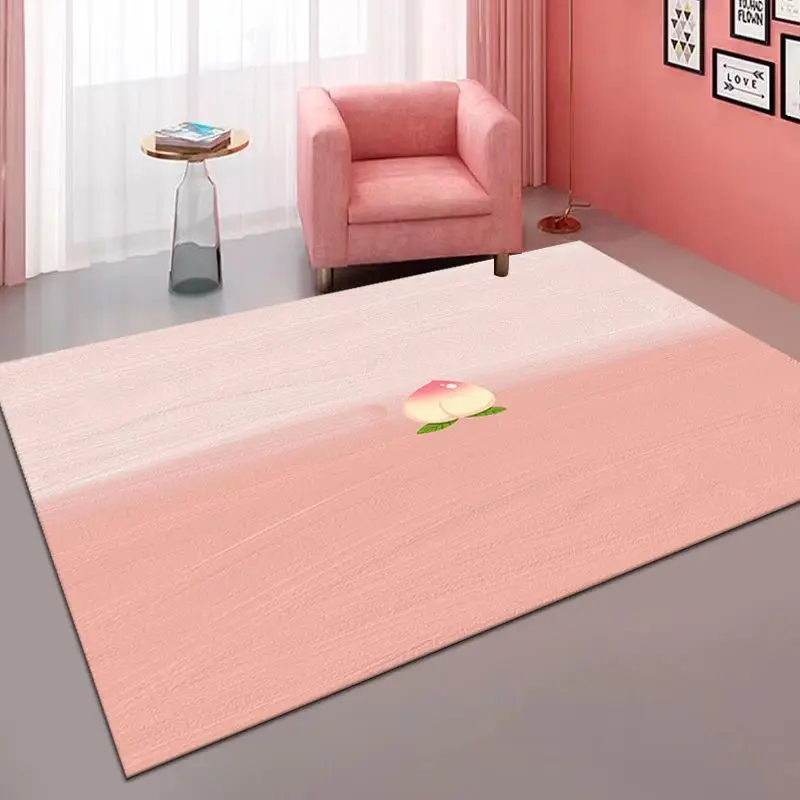 Ins Style Living Room Colorful Decorative Fluffy Carpets Bedrooms Study Cute Fruit Pattern Carpet Game Room Cartoon Non-slip Rug