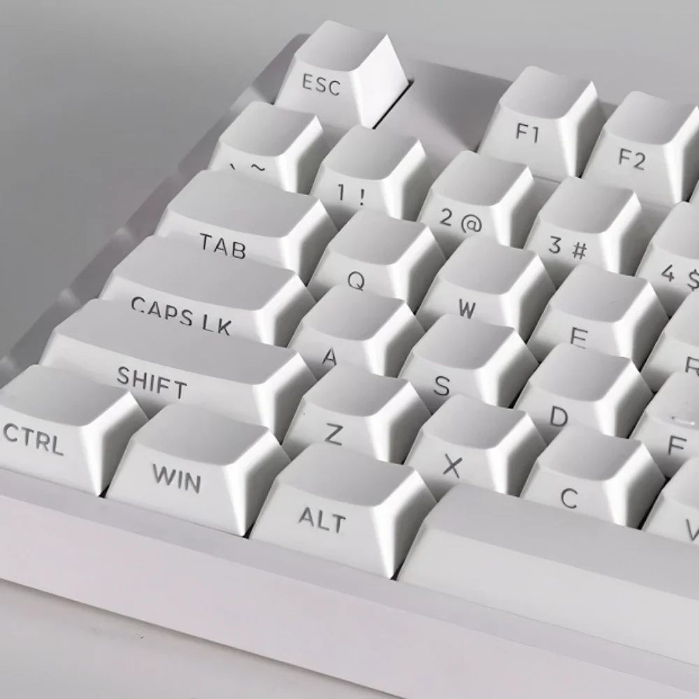 OEM 133 Key Side Engraved Translucent Keycap PBT Keyboard Keychain Compatible with 60/64/84/98/108 Mechanical Keyboard MX Switch