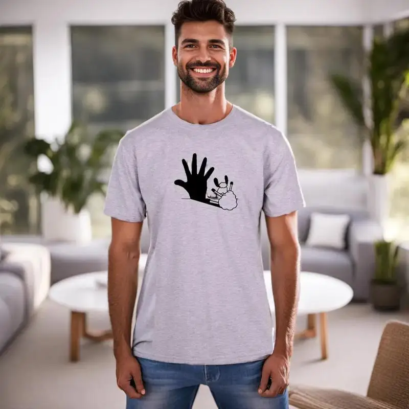 MEN WOMENS TEE TSHIRT UNISEX SHEEP SHADOW PUPPET GIFT DAD WALL KIDS PARTY FUN