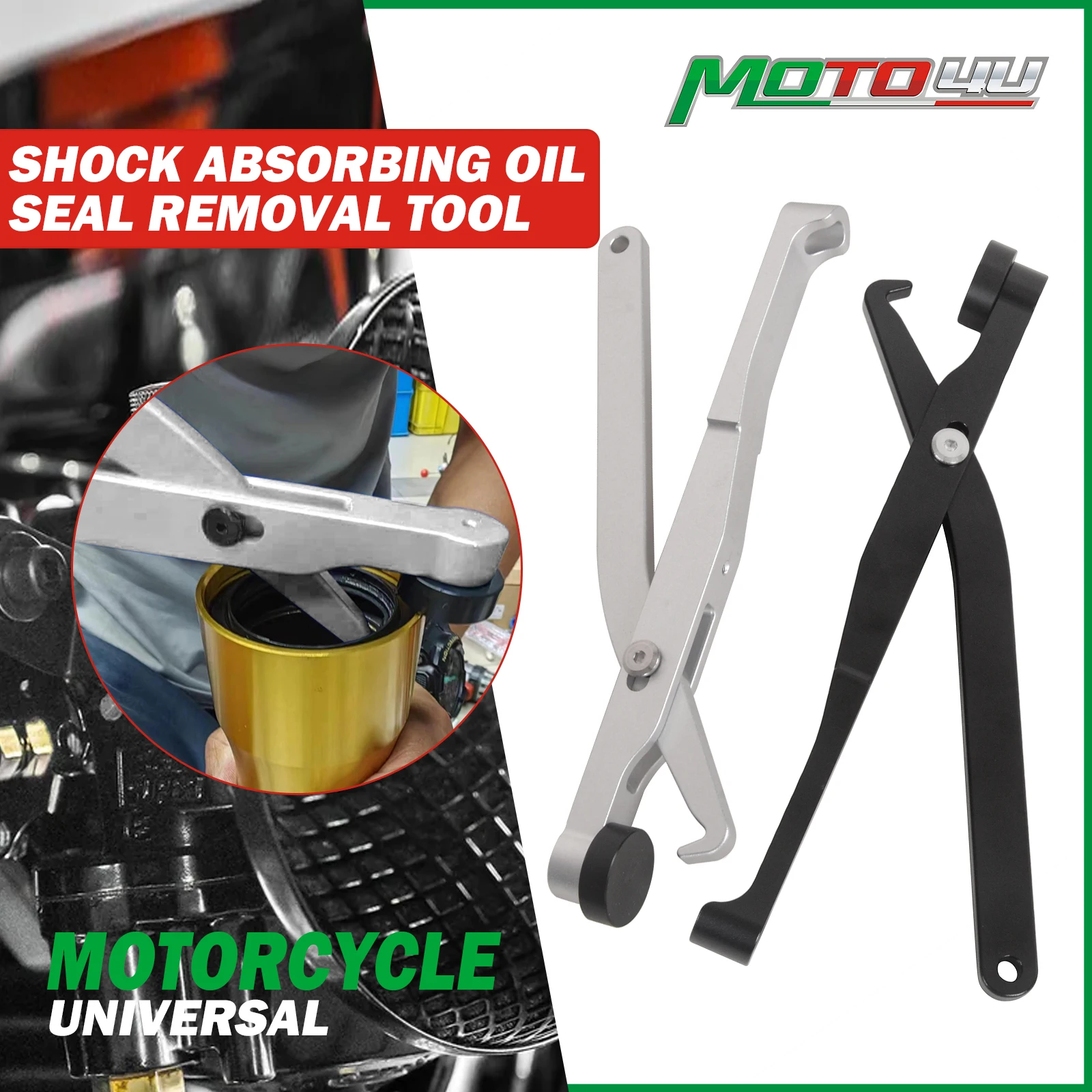 

MOTO4U Aluminium Shock Absorbing Oil Seal Removal Tool 1PC Motorcycle Tools Accessories Adjusting Part