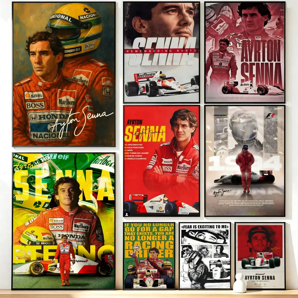 Wall Art Poster Trendy sports Ayrton Senna Poster for Office Home Decor Interior Large Wall Picture Print