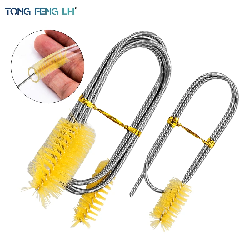 Double Ended Nylon Wire Spring Brush Pipe Brush Fish Tank Cleaning Brush Wholesale Aquarium Drainage Pipe Cleaning Tool