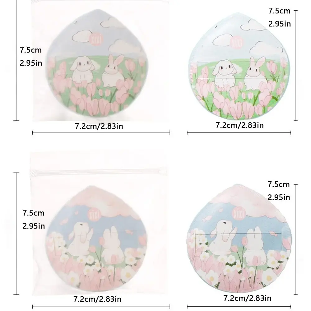 Draagbare pluizige make-up bladerdeeg Zacht Mooi cosmetisch bladerdeeg Droog Nat Tweeërlei gebruik Konijnontwerp Make-up soezen Unisex