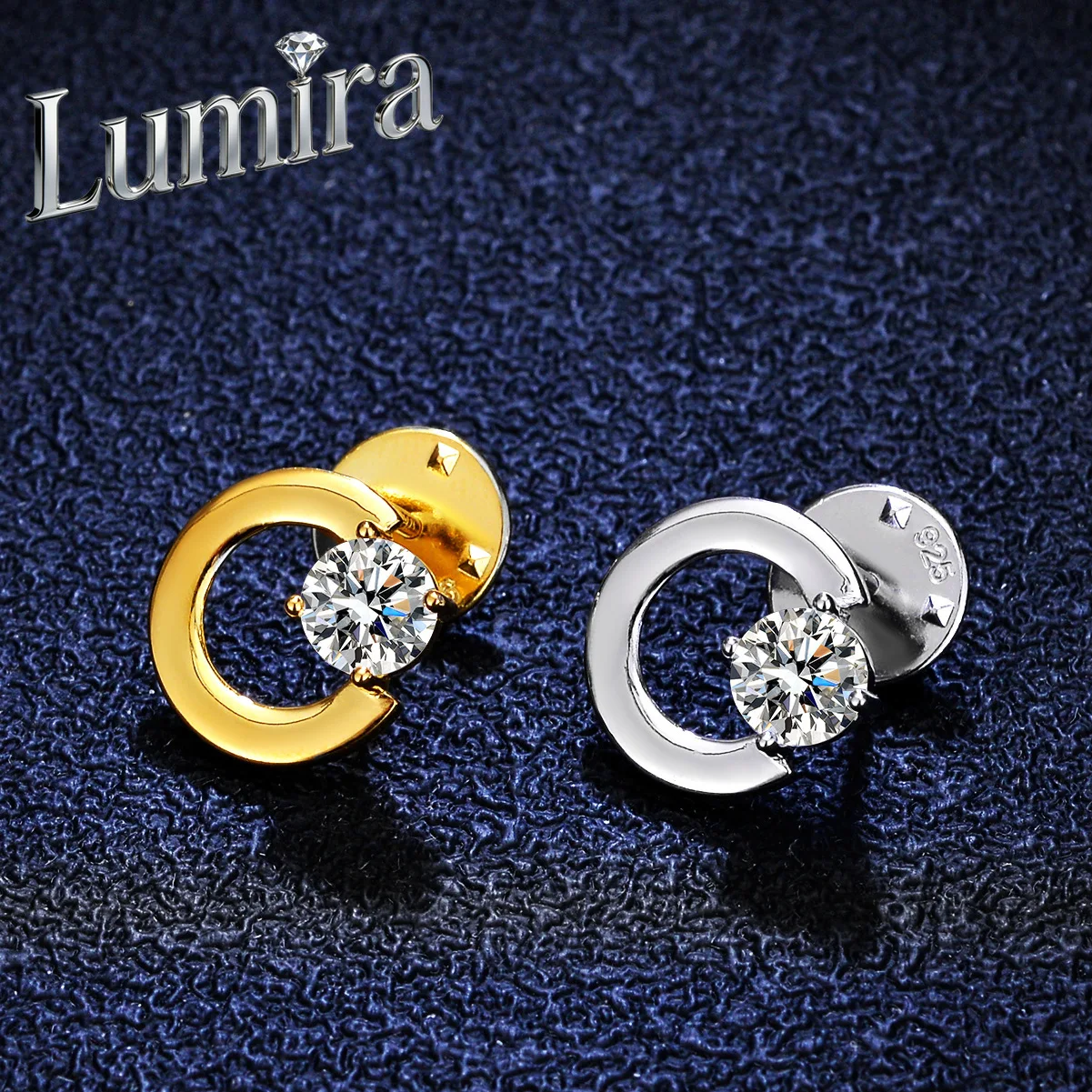 

Lumira Platinum PT950 Moissanite 1ct Brooch Earrings Two-in-One Women's Four-Prong 18K Gold Earrings
