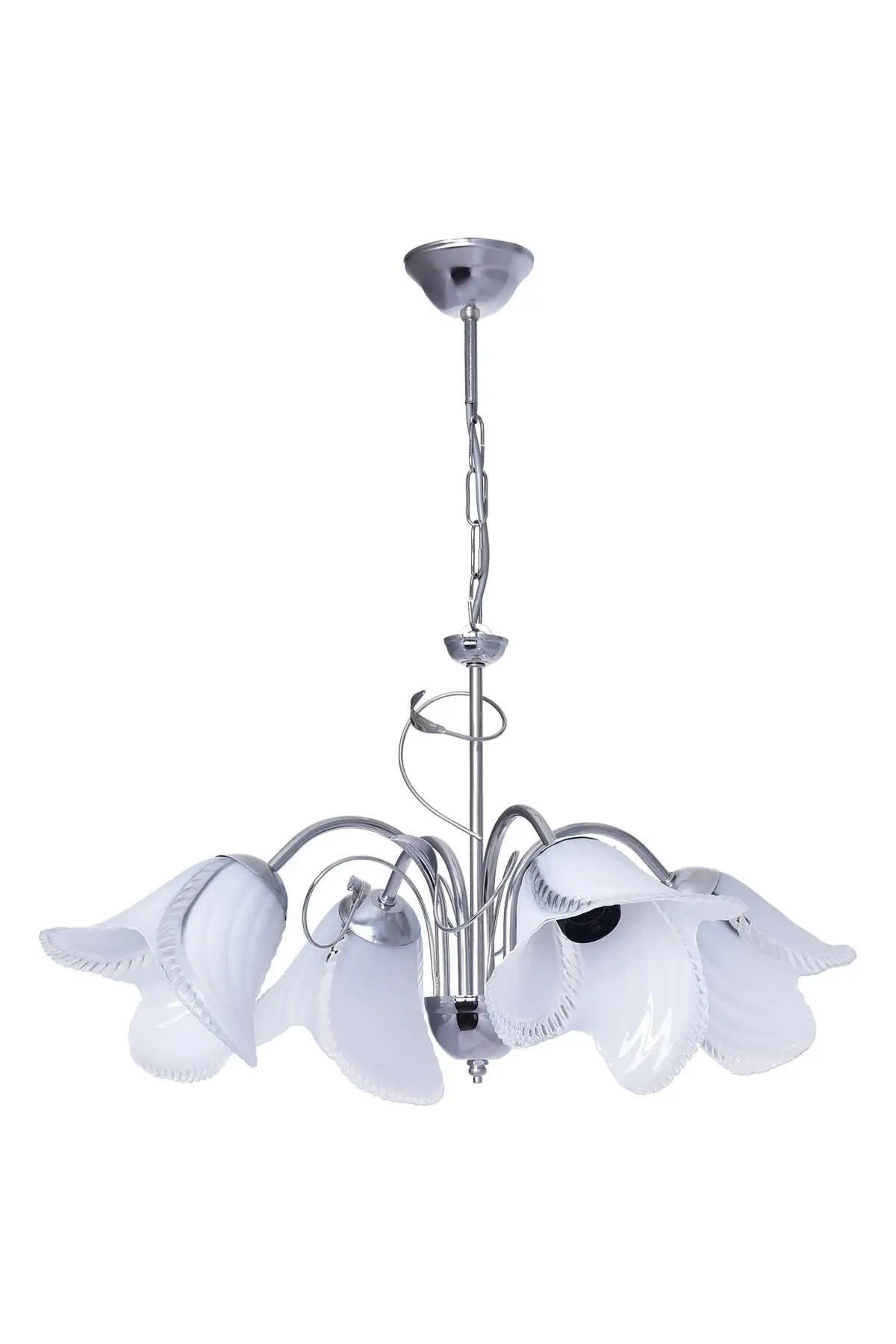 DOLBOVI ayca 4-piece chrome pendant chandelier