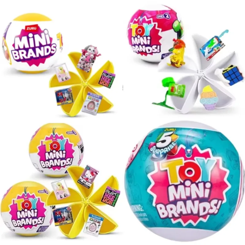 5 brinquedo surpresa mini marca série zuru caixa cega brinquedo genuíno mini presente de aniversário para crianças, meninos e meninas