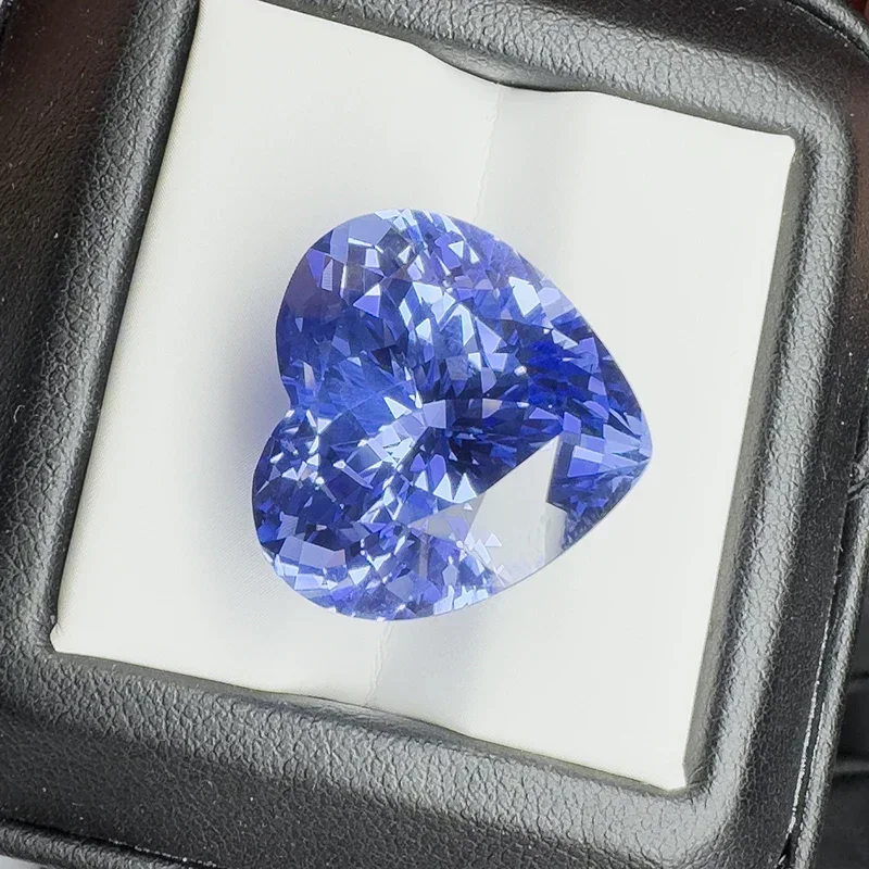 

NEW Lab Grown Cornflower Color Heart Cut 20x20mm 40.5ct Top Quality Gemstones for DIY Jewelry Making Rings with AGL Certificate