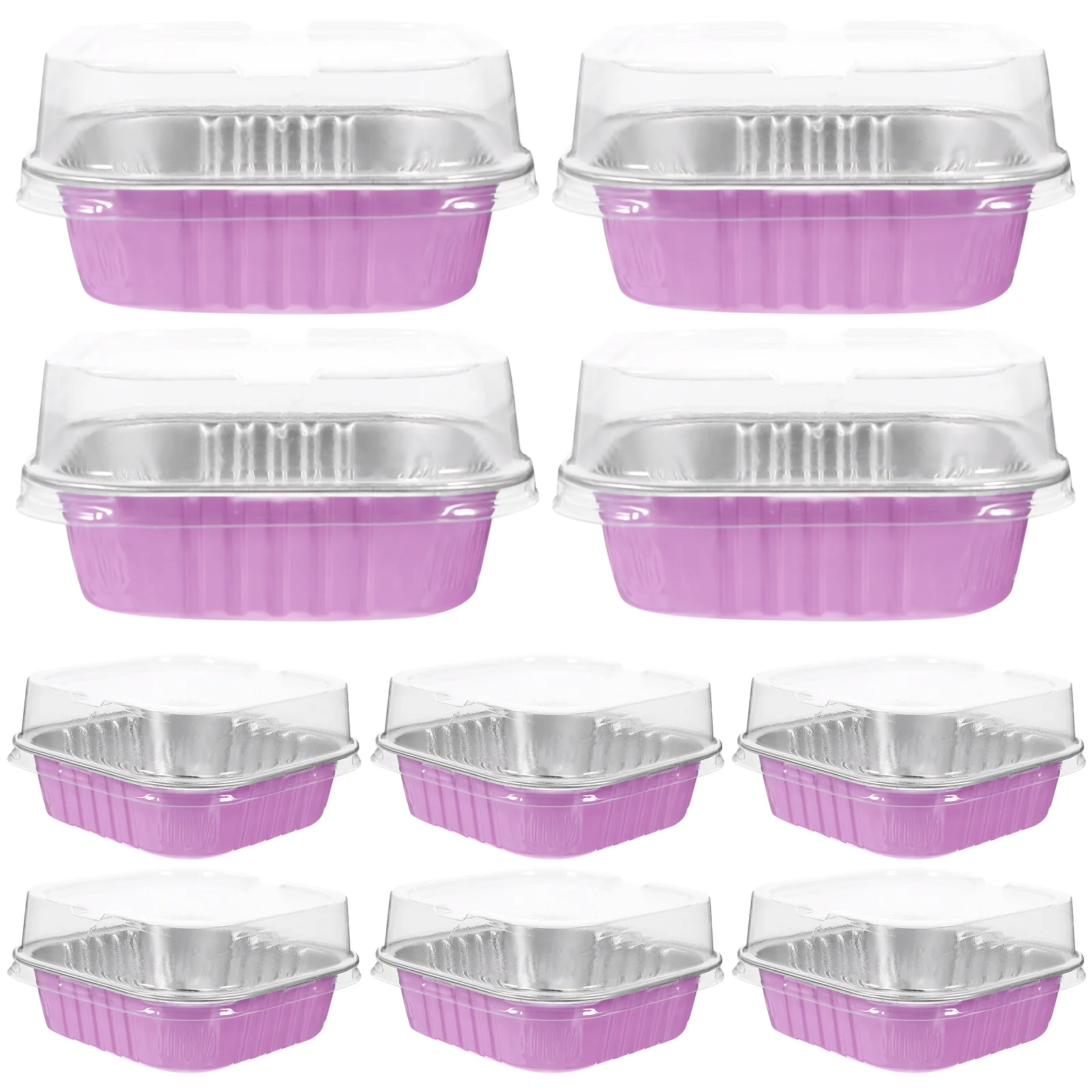 

20 Sets Aluminum Foil Cake Box Cups Thickened Food Container Cupcake Baking Supplies Bread Boxes