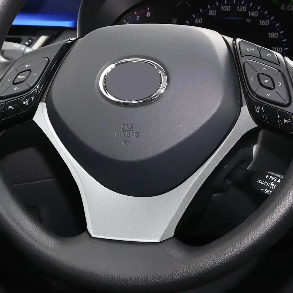 ABS عجلة توجيه سيارة زر غطاء إطاري الكسوة الداخلية لتويوتا CHR C-HR 2016-2020 اكسسوارات السيارات #3