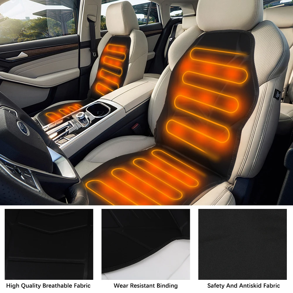 

Car Seat Heating Cushion Cover for Winter/Cold Days 12V Car Heated Seats Winter Seat Heater Car Electric Heated Seat Universal